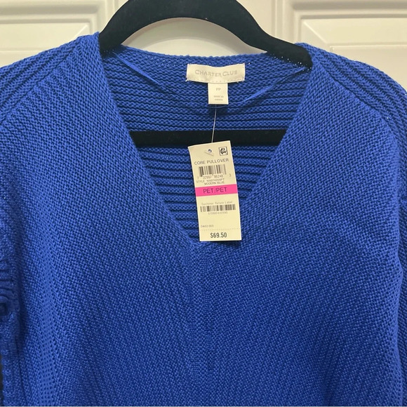 Charter Club Petite Sweater Vneck NWT - Picture 5 of 8
